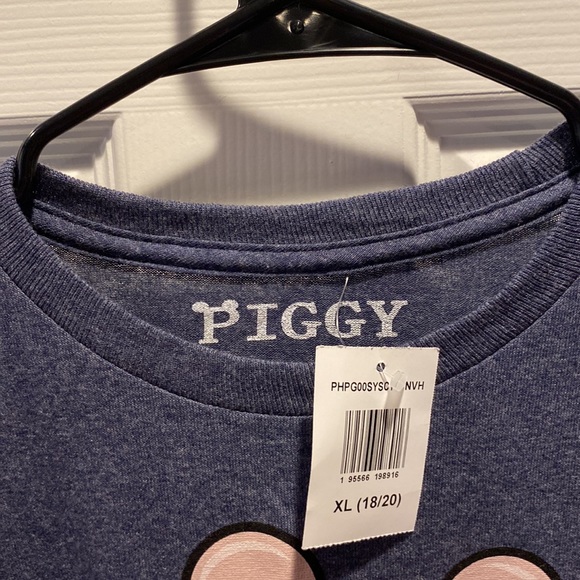 Roblox Piggy T-shirt Boy’s Extra Large Shirt Sleeve Graphic Tee Navy Blue - Picture 8 of 13